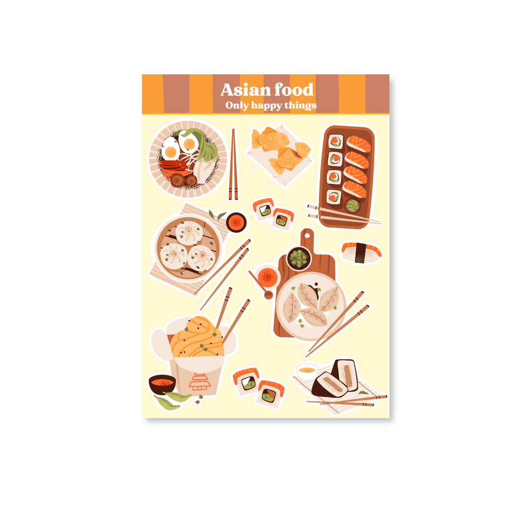 Stickervel Asian food A6