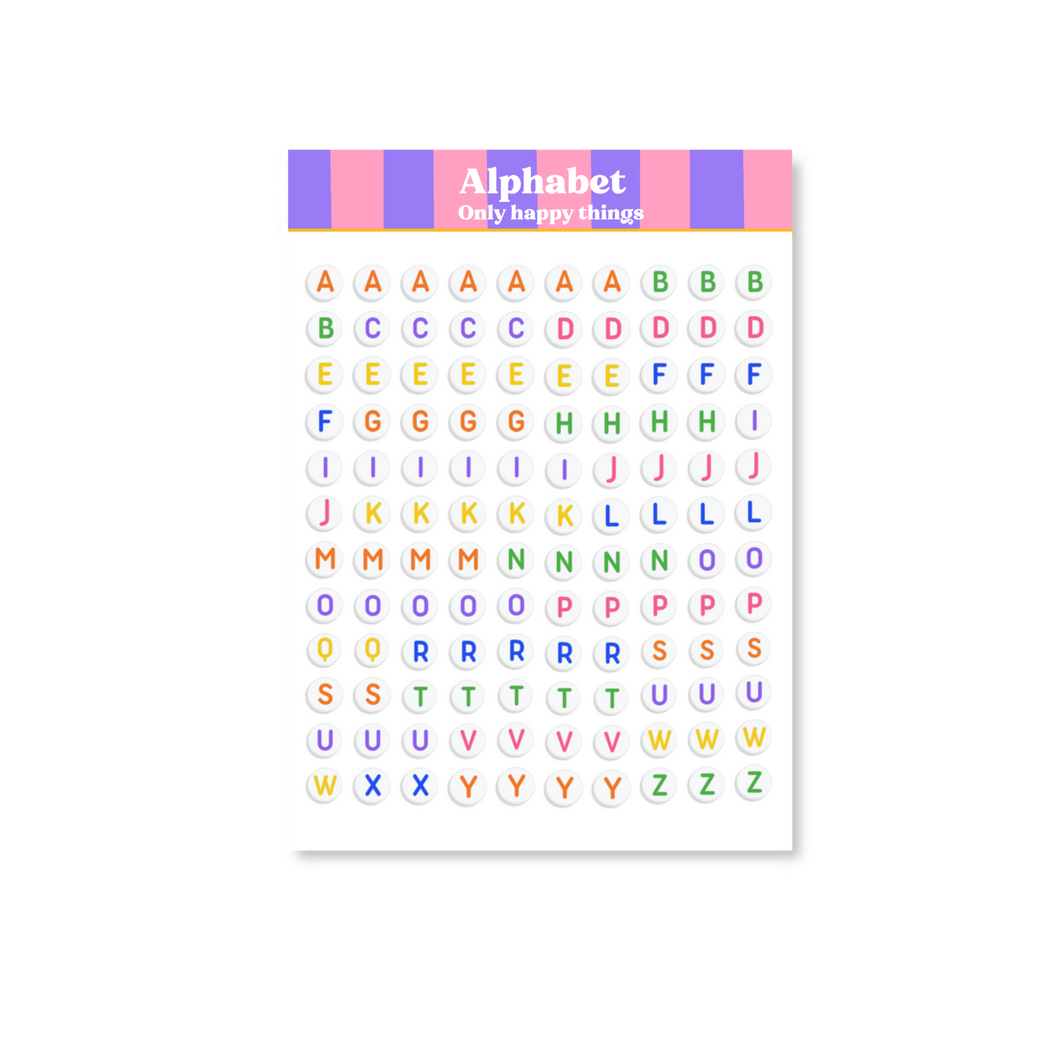 Stickervel Alphabet A6