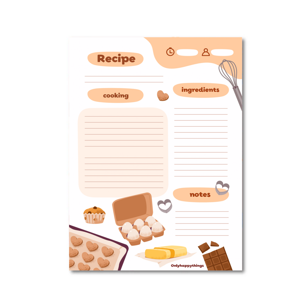 Notitieblok Baking recipes A5