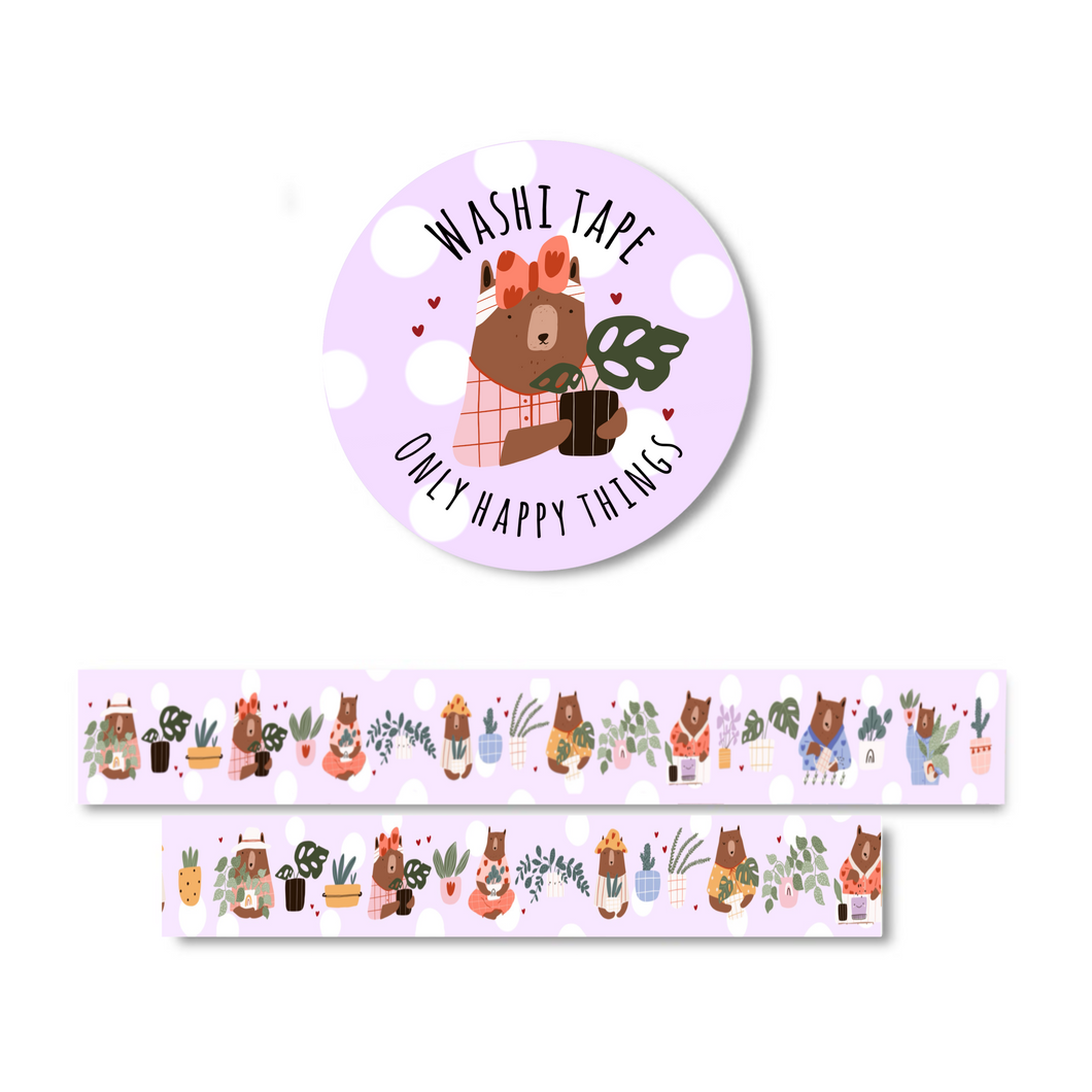 Washi tape Bears & plants