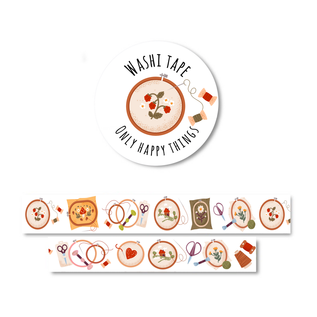 Washi tape embroidery