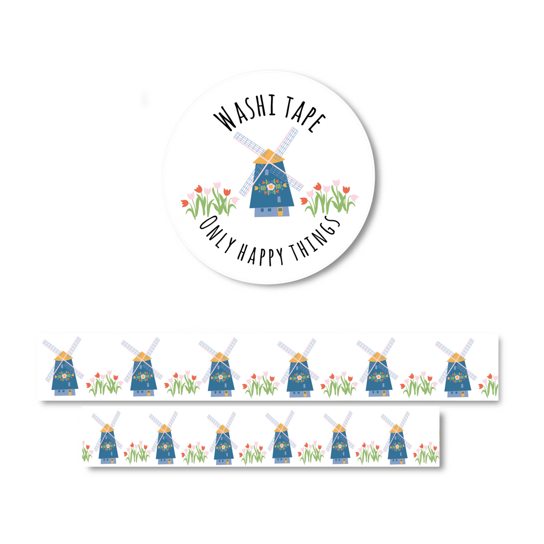 Washi tape windmills