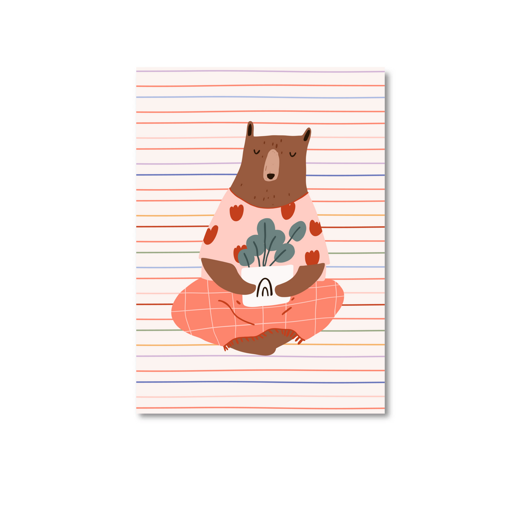 Kaart Bear and plant