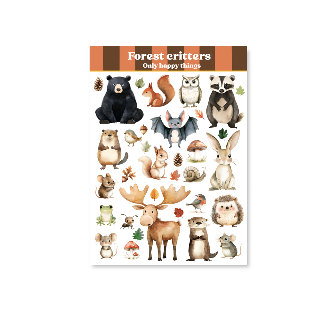 Stickervel Forest critters A6