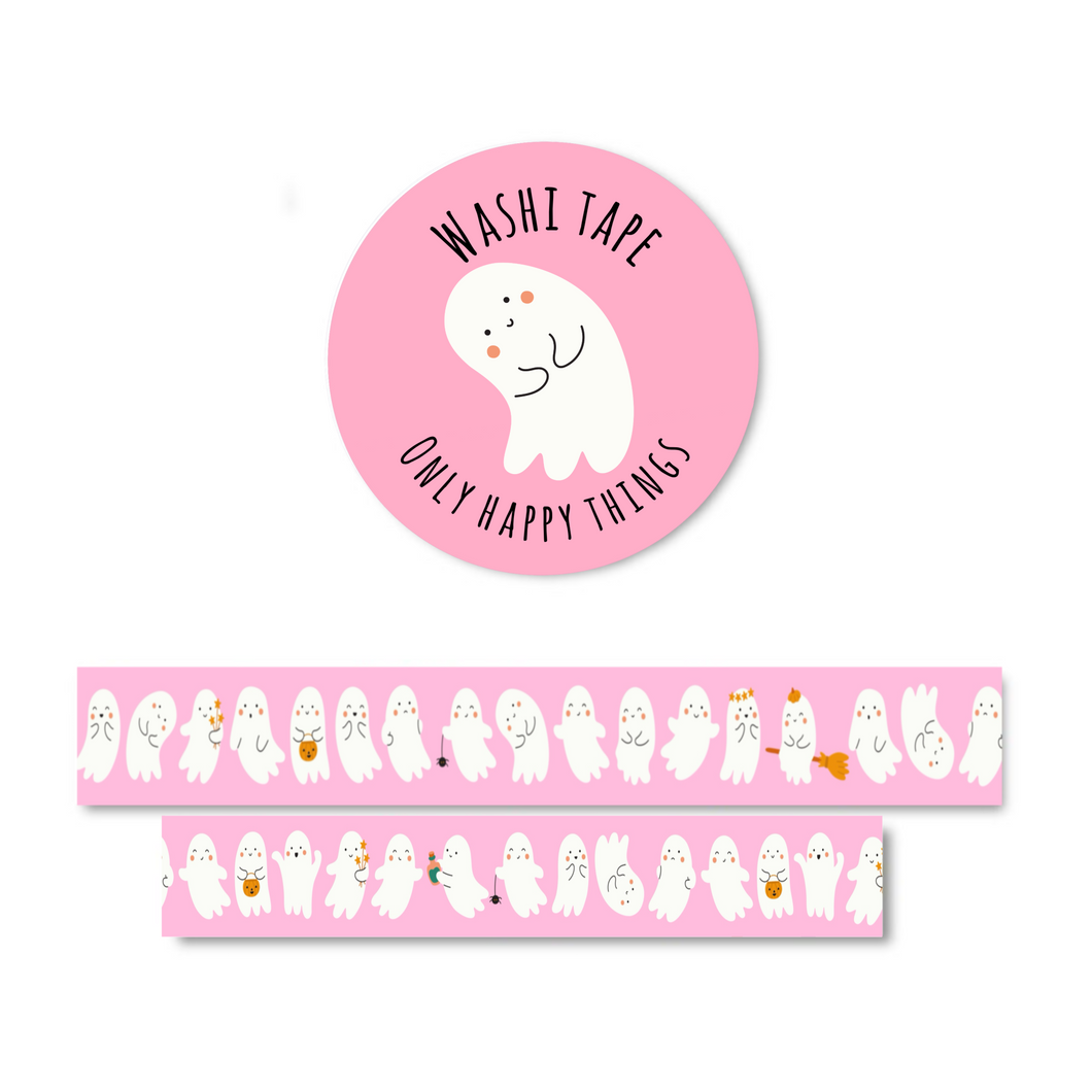 Washi tape Pink ghosts