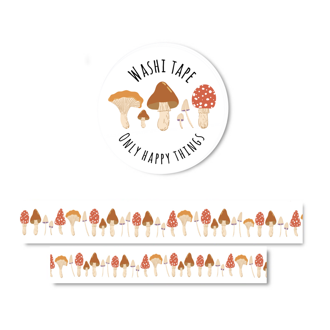 Washi tape mushrooms