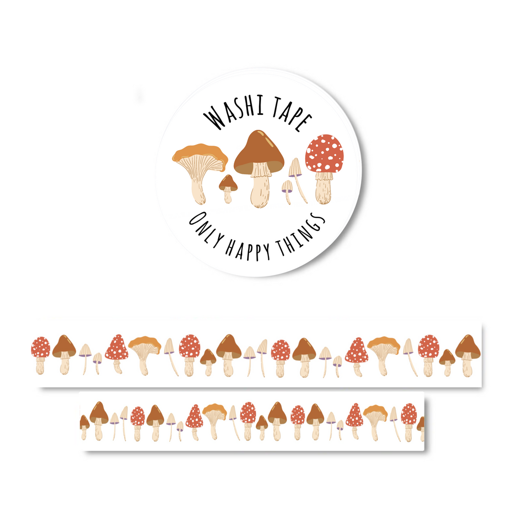 Washi tape mushrooms