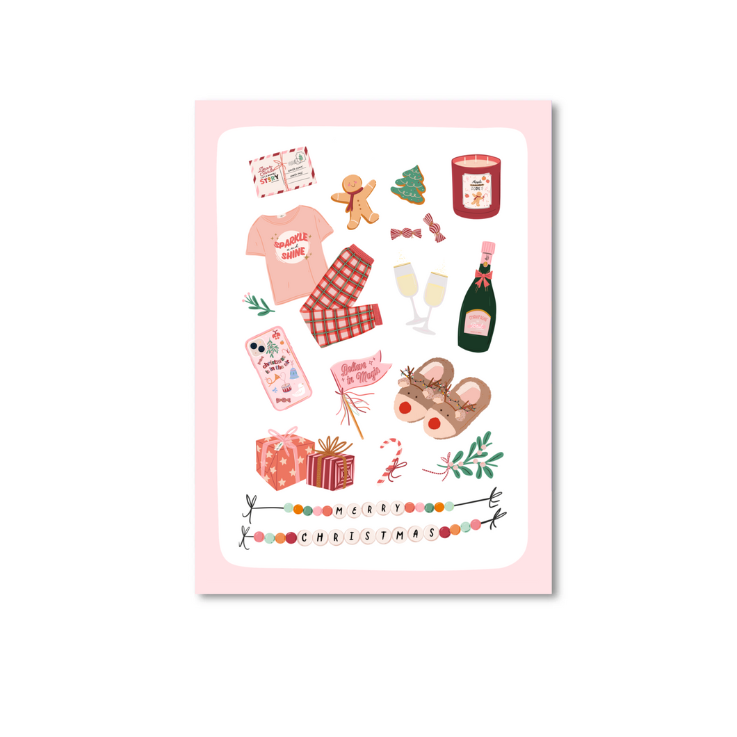 Kaart Christmas Girl