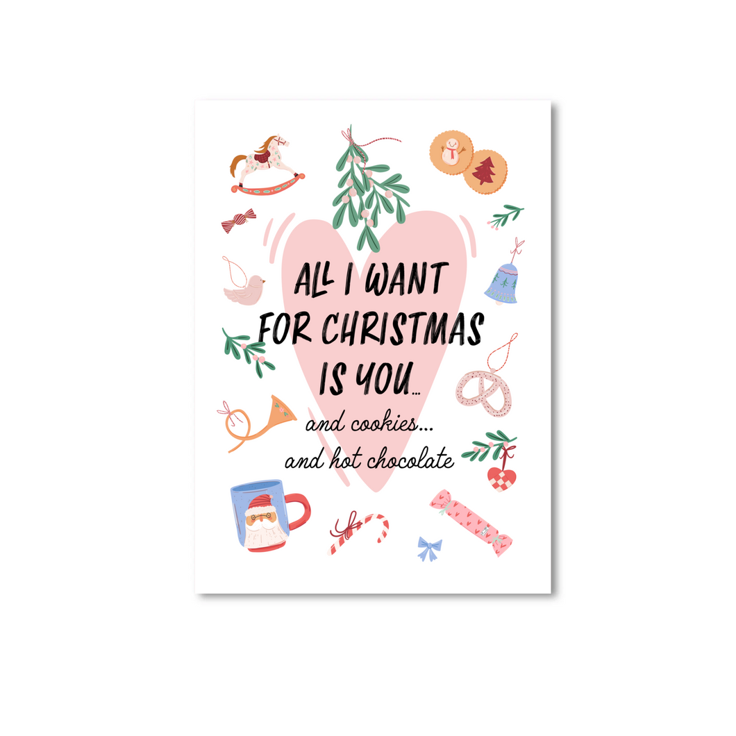 Kaart All I want for Christmas