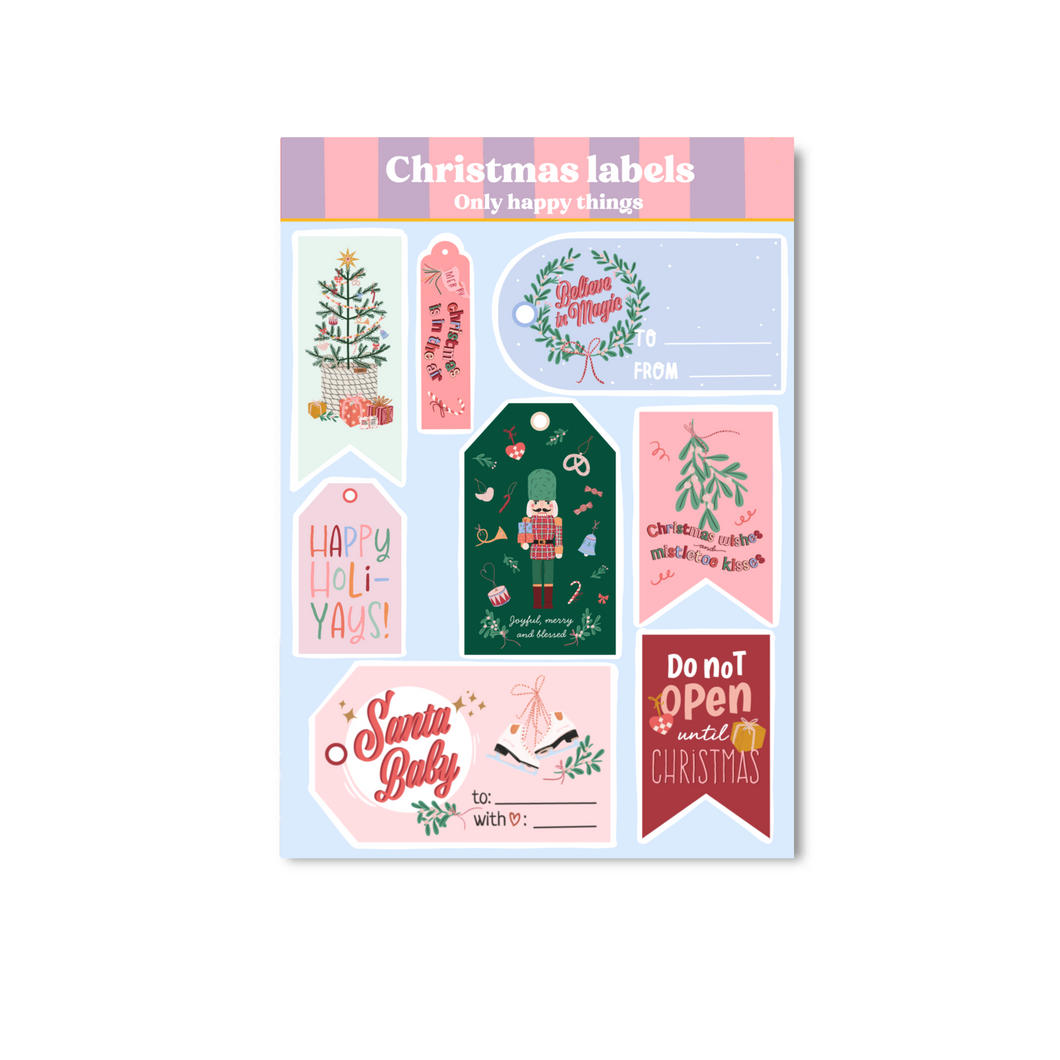 Stickervel Christmas labels