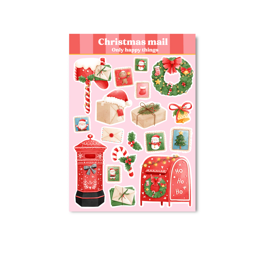 Stickervel  Christmas mail