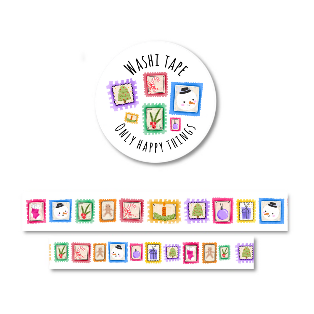 Washi tape December stamps