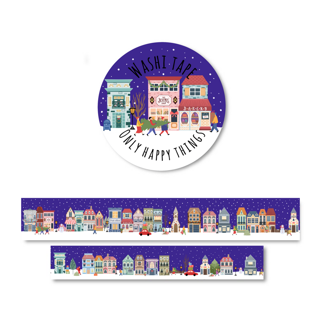 Washi tape Winter village (2cm)