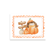 Afbeelding in Gallery-weergave laden, Postcard Hedgehog pumpkin
