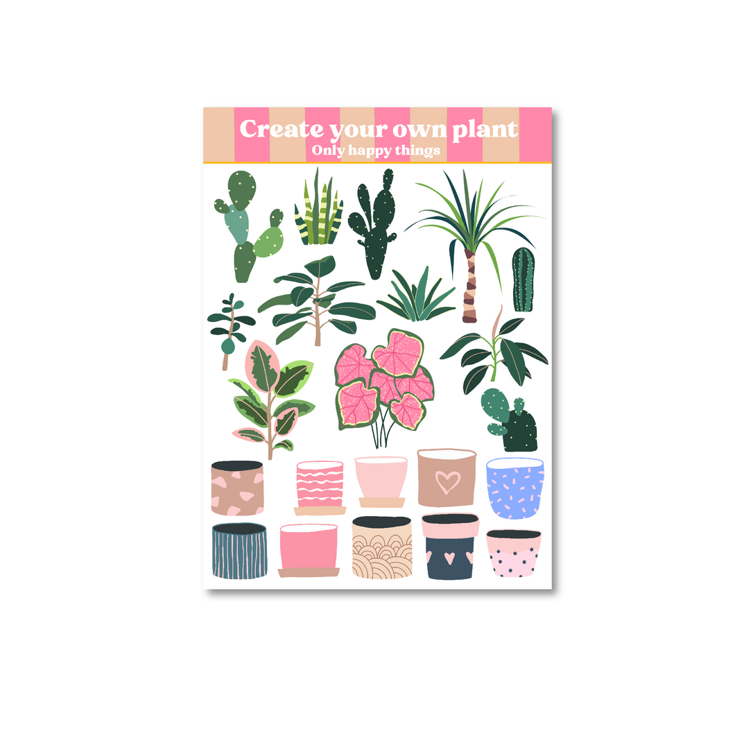 Stickervel Create your own plant A6