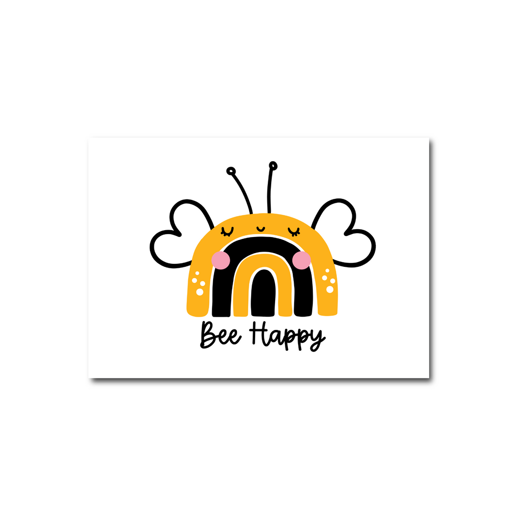 Kaart Bee happy regenboog