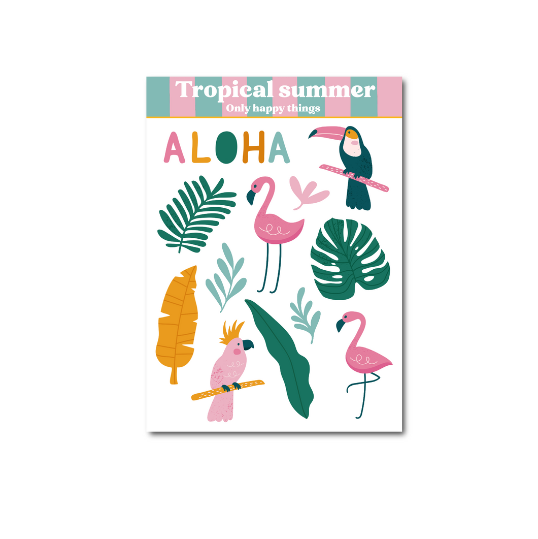 Stickervel Tropical summer